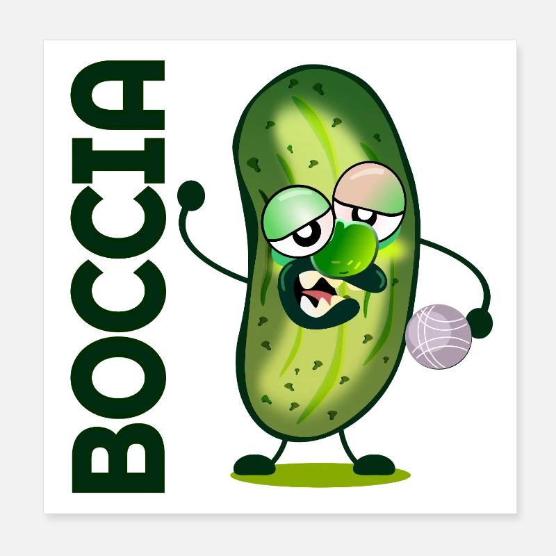 Concombre Boccia Poster 20 x 20 cm