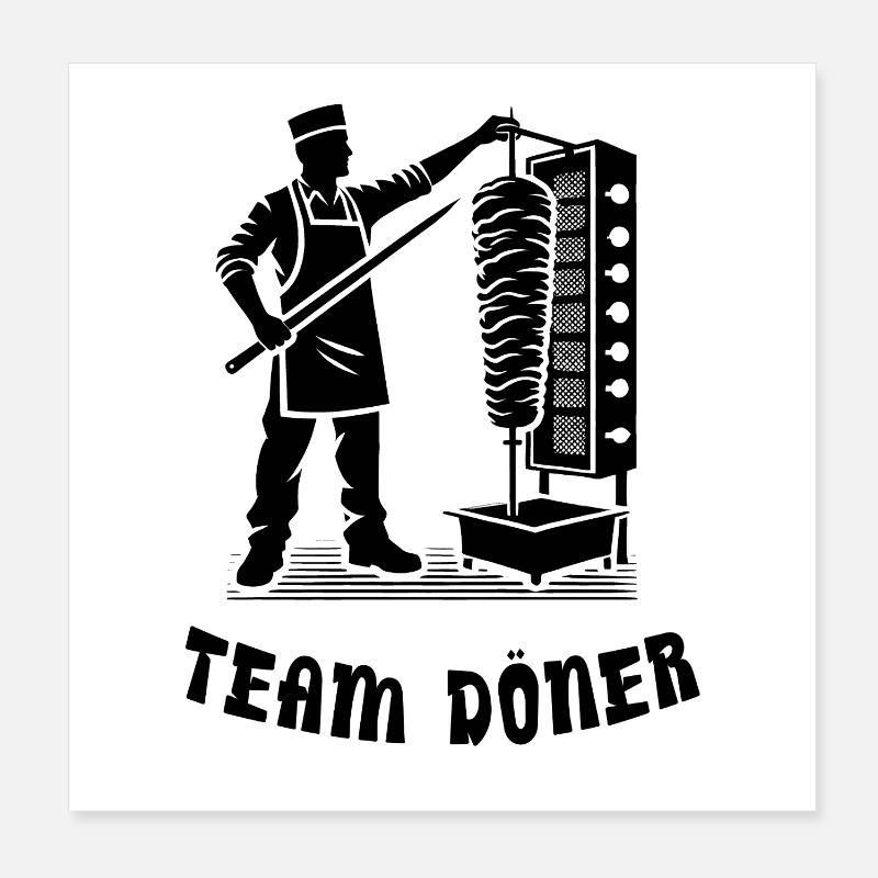 Team Döner Poster 8" x 8" (20x20 cm)