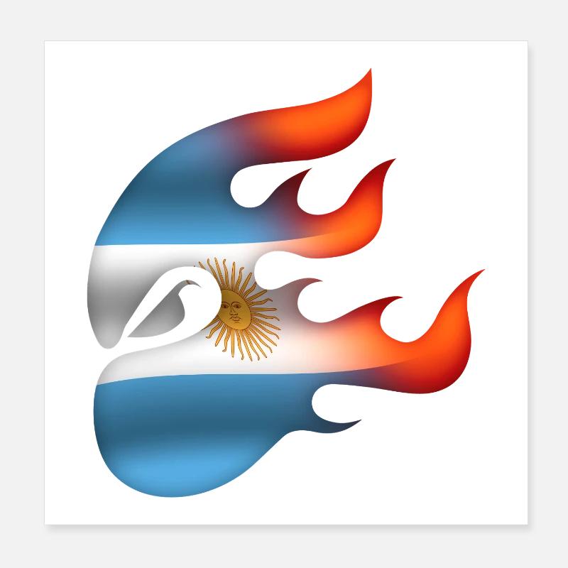 Drapeau de l’Argentine - Argentine - Ninja Poster 20 x 20 cm