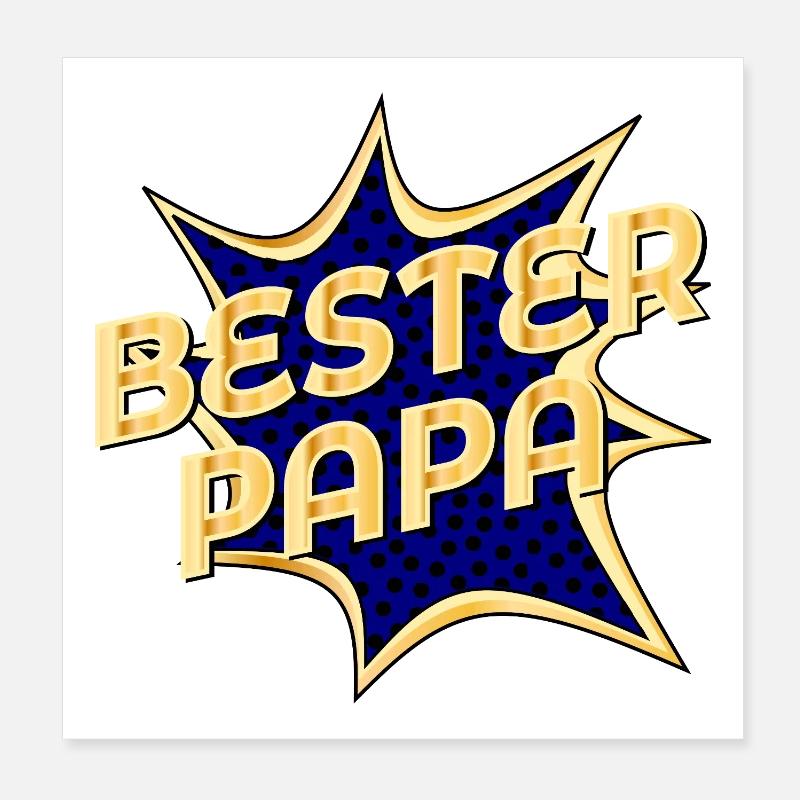 KOMPLIMENTE VATERTAG PAPA Poster 20x20 cm