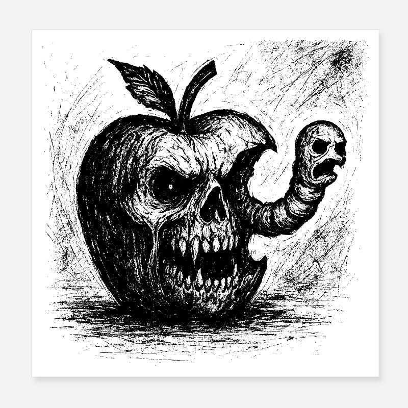 Ver funeste Poster 20 x 20 cm