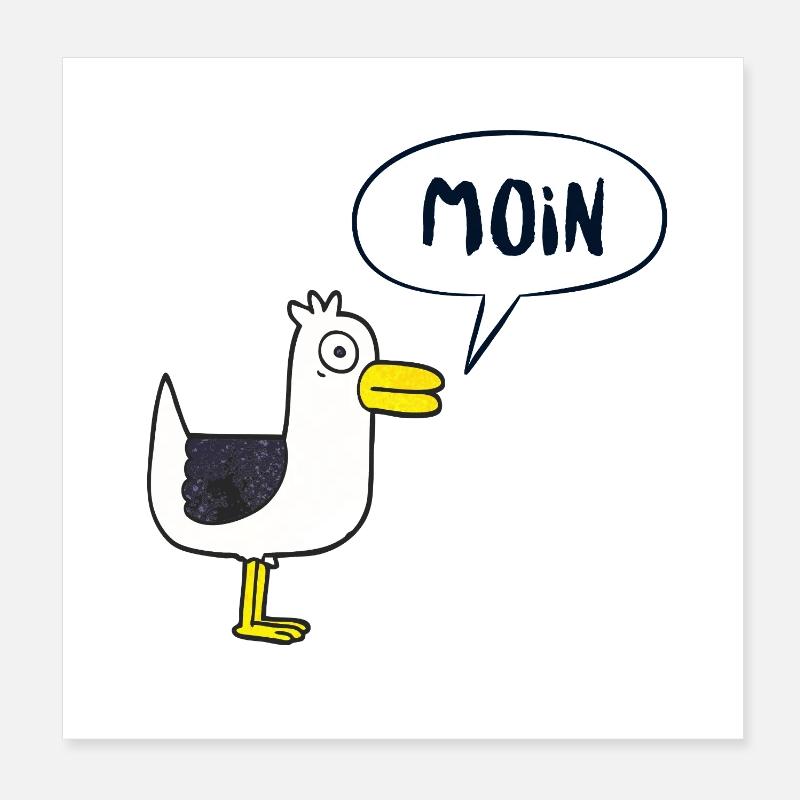 MOIN - Poster 20x20 cm - Weiß