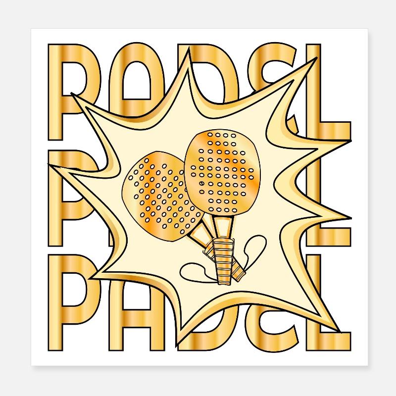 RAQUETTE DE PADEL Poster 20 x 20 cm