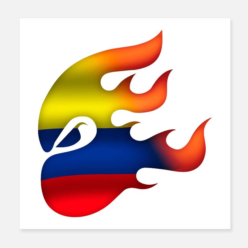 Drapeau de la Colombie - Colombie - Ninja Poster 20 x 20 cm