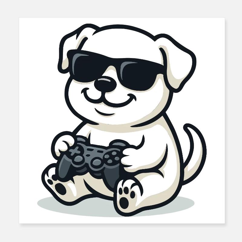 Controller Pup Poster 20x20 cm