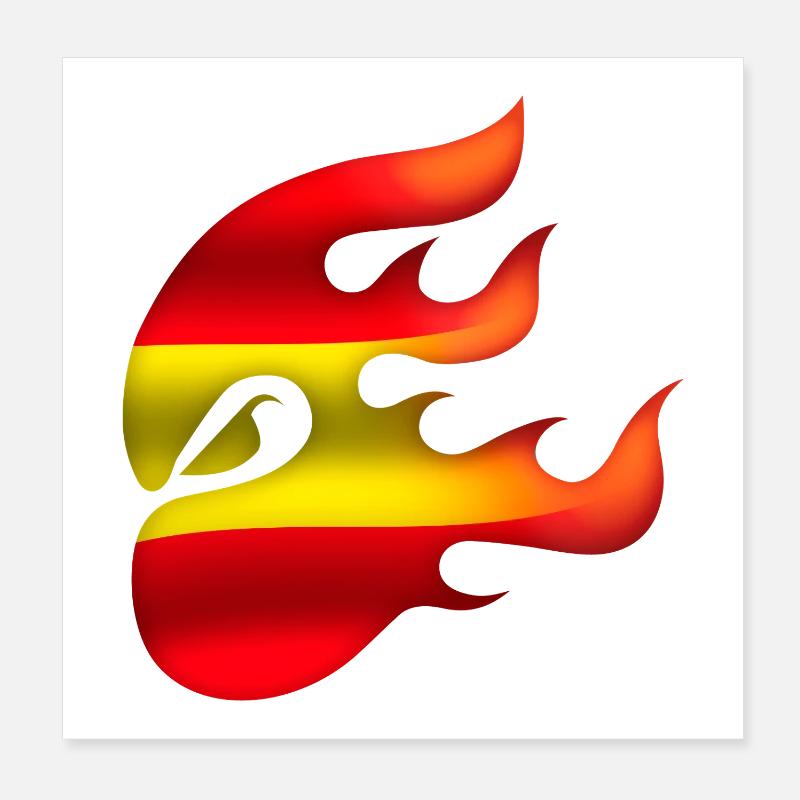 Drapeau de l’Espagne - Espagne - Ninja Poster 20 x 20 cm