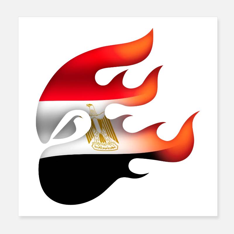 Drapeau de l’Égypte - Égypte - Ninja Poster 20 x 20 cm