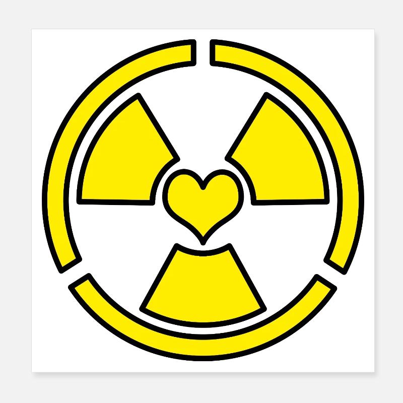 Liebe Strahlung Poster 20x20 cm