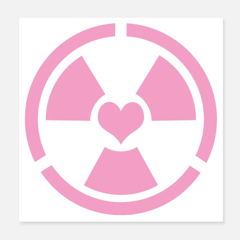 Liebe Strahlung Poster 20x20 cm