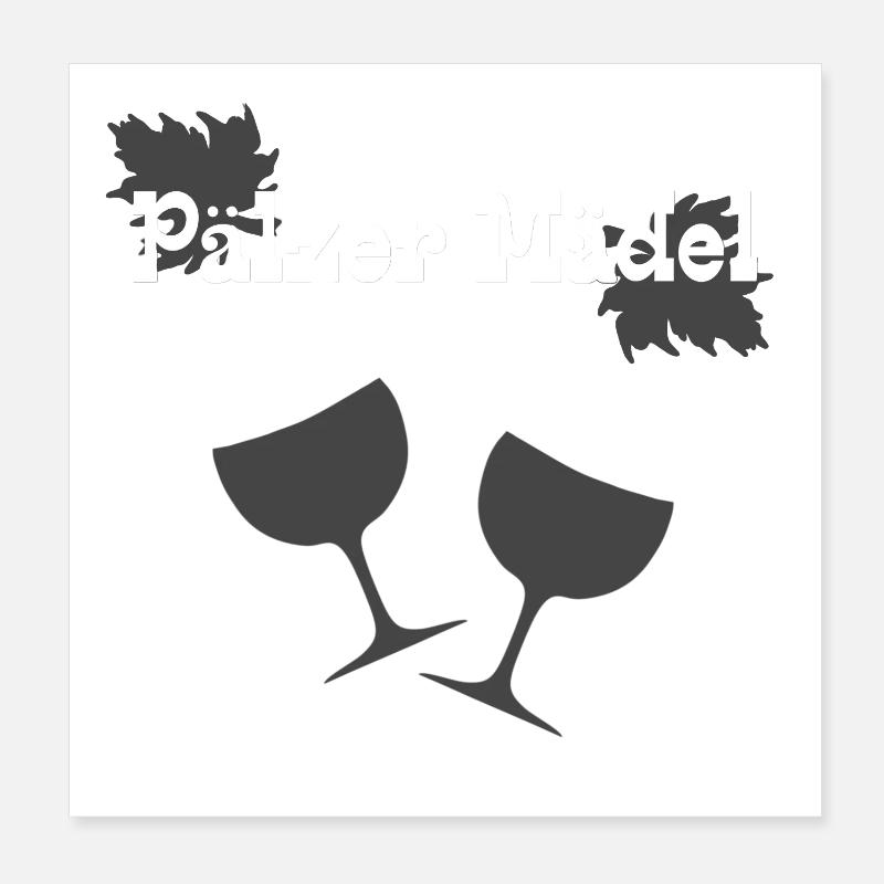 Pälzer Mädel Poster 20x20 cm