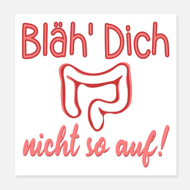 AUFGEBLÄHT - DARM REIZDARM Poster 20x20 cm