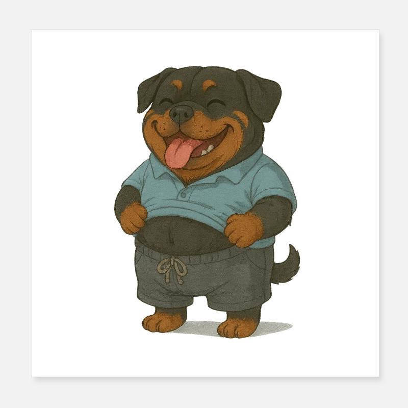 Rottweiler réfrigéré Poster 20 x 20 cm