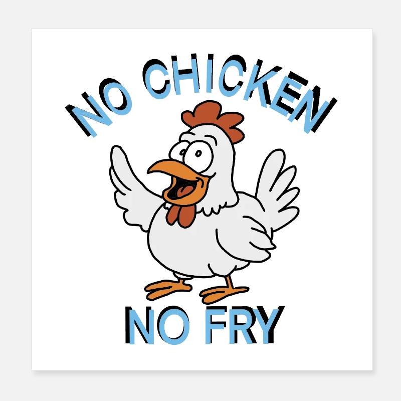 Humorous hen Poster 8" x 8" (20x20 cm)
