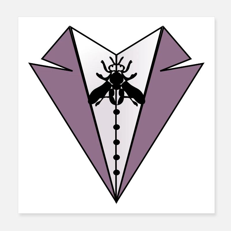 JEU DE MOTS COSTUME DE CARNAVAL NOEUD PAPILLON Poster 20 x 20 cm