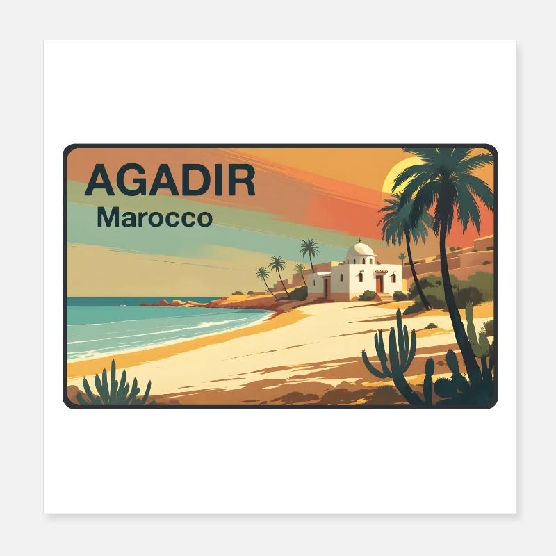 Agadir Poster 20 x 20 cm
