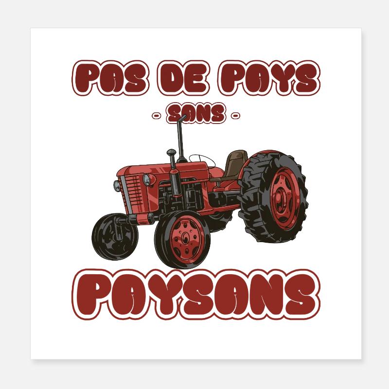 Pas de pays sans paysans Poster 20 x 20 cm