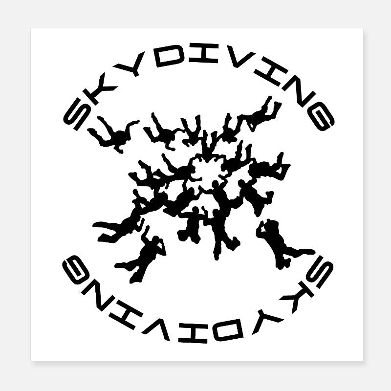 Skydiving Poster 20x20 cm