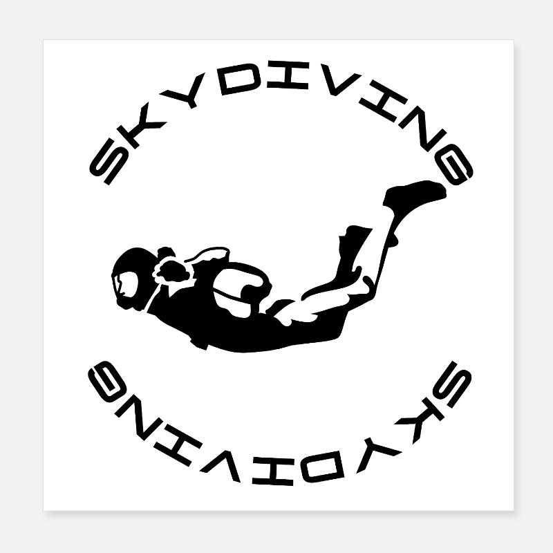Skydiver Poster 20x20 cm