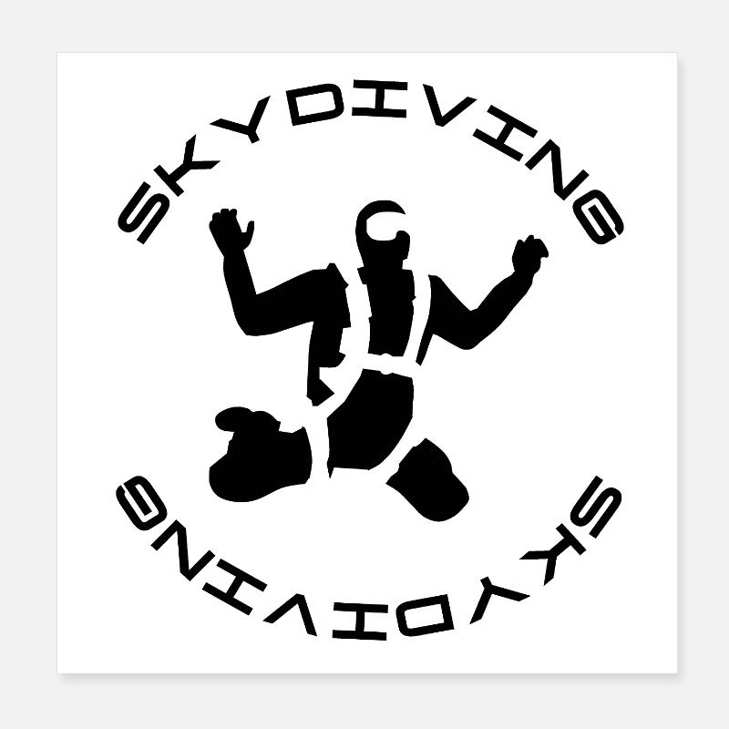Parachutiste Poster 20 x 20 cm