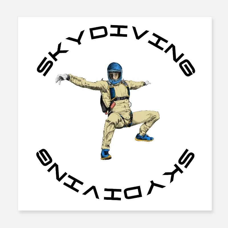 Parachutisme Poster 20 x 20 cm