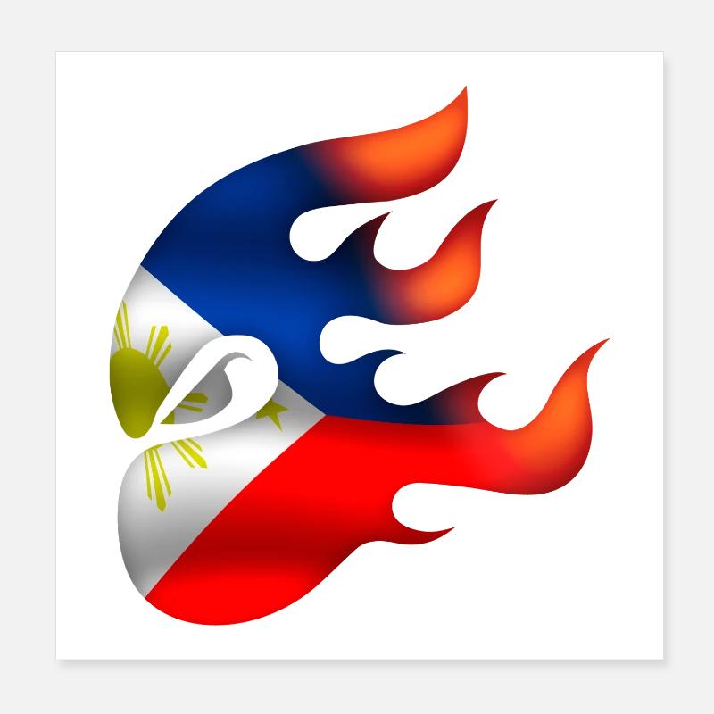 Drapeau des Philippines - Philippines - Ninja Poster 20 x 20 cm