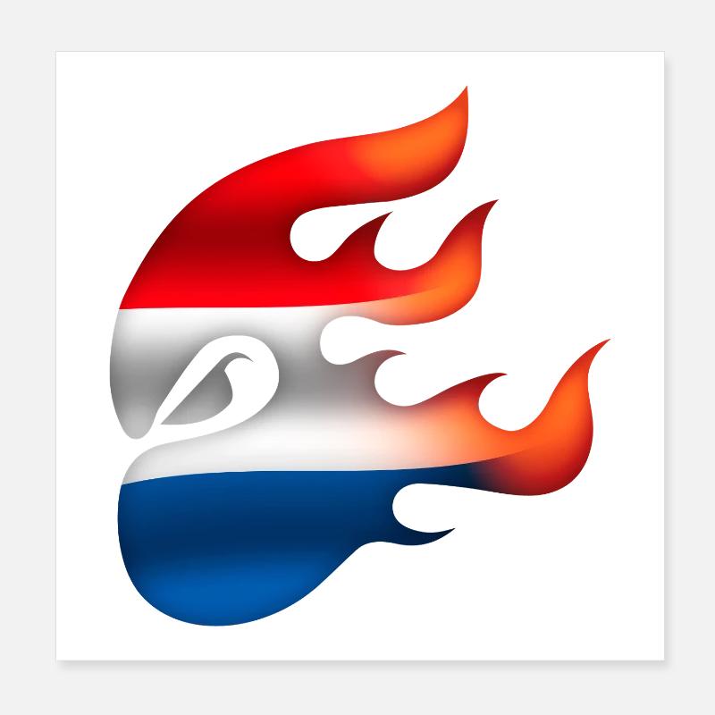Drapeau des Pays-Bas - Pays-Bas - Ninja Poster 20 x 20 cm