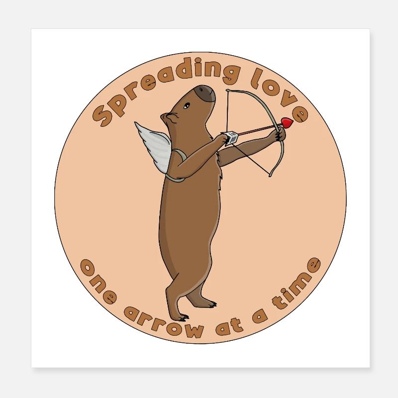 Répandre l’amour, une flèche à la fois Poster 20 x 20 cm