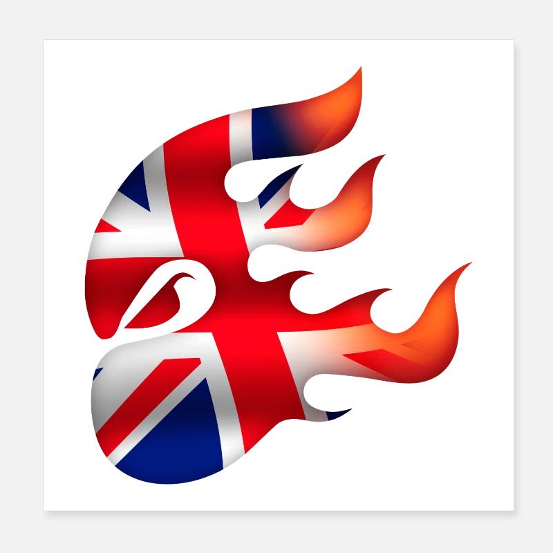 Drapeau du Royaume-Uni - Royaume-Uni - Ninja Poster 20 x 20 cm