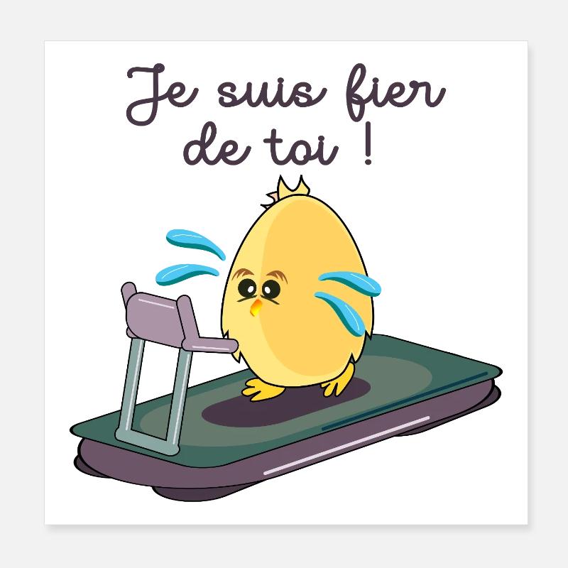 FIER DE TOI - TAPIS DE COURSE Poster 20 x 20 cm