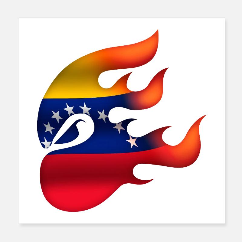 Drapeau du Venezuela - Venezuela - Ninja Poster 20 x 20 cm