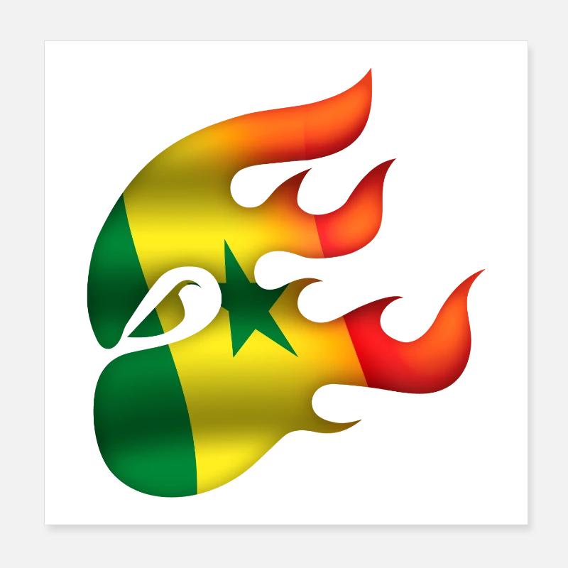 Drapeau du Sénégal - Sénégal - Ninja Poster 20 x 20 cm