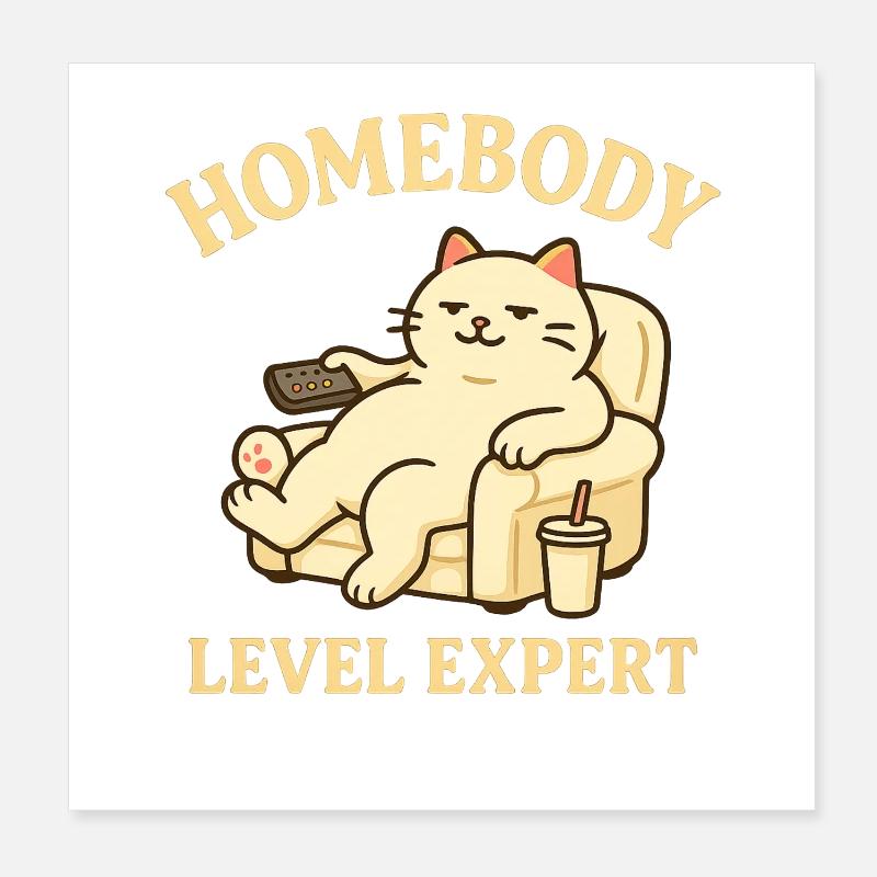 Stubenhocker: Level Experte Poster 20x20 cm