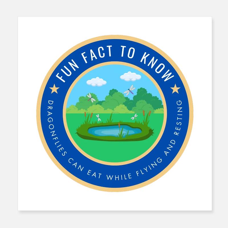 Dragonflies can eat while flying and resting Poster 8" x 8" (20x20 cm)