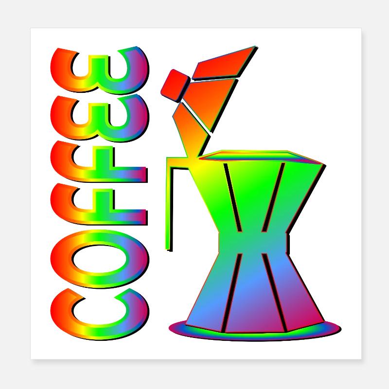 CAFÉ RAINBOW PRIDE ESPRESSO Poster 20 x 20 cm