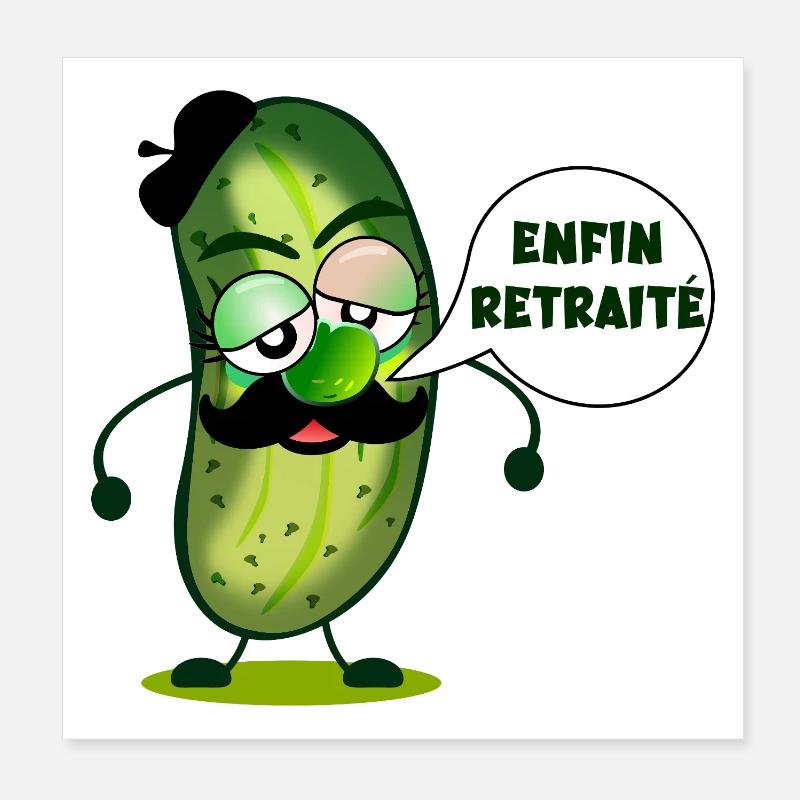 Enfin Retrait Cornichons Poster 20 x 20 cm