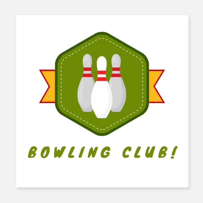 Conception rétro de l’insigne de quille melon Poster 20 x 20 cm