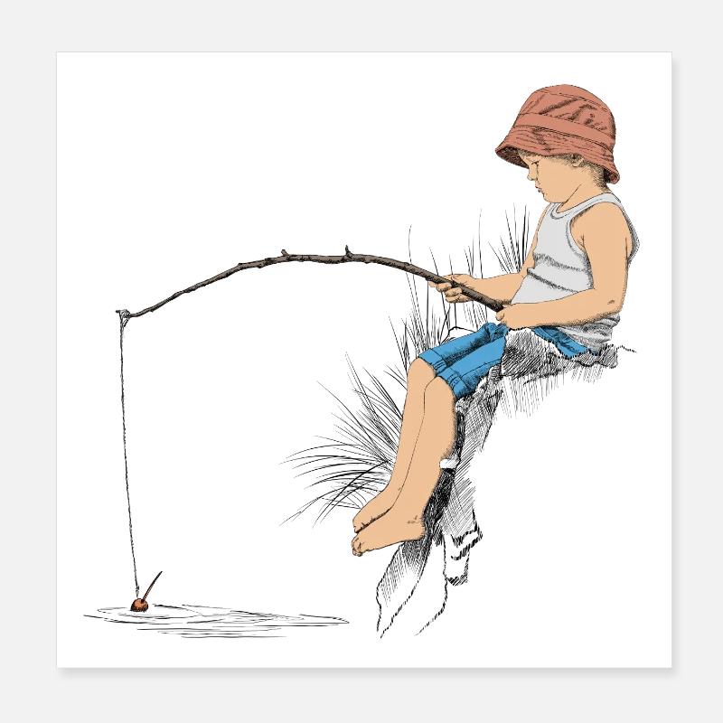 Angler Poster 20x20 cm