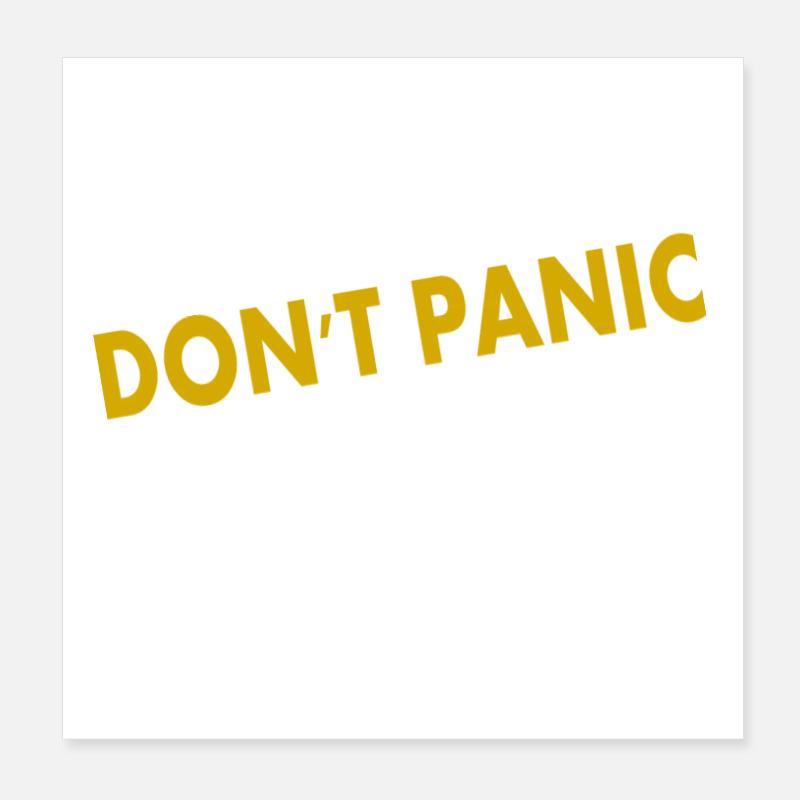 Don't Panic Poster 20x20 cm