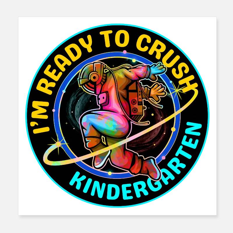 Ich bin bereit, den Kindergarten zu zerquetschen Poster 20x20 cm