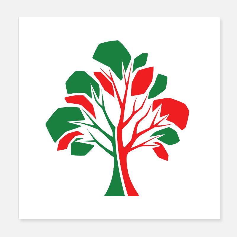 Abstract Tree – Autumn Connection Poster 8" x 8" (20x20 cm)