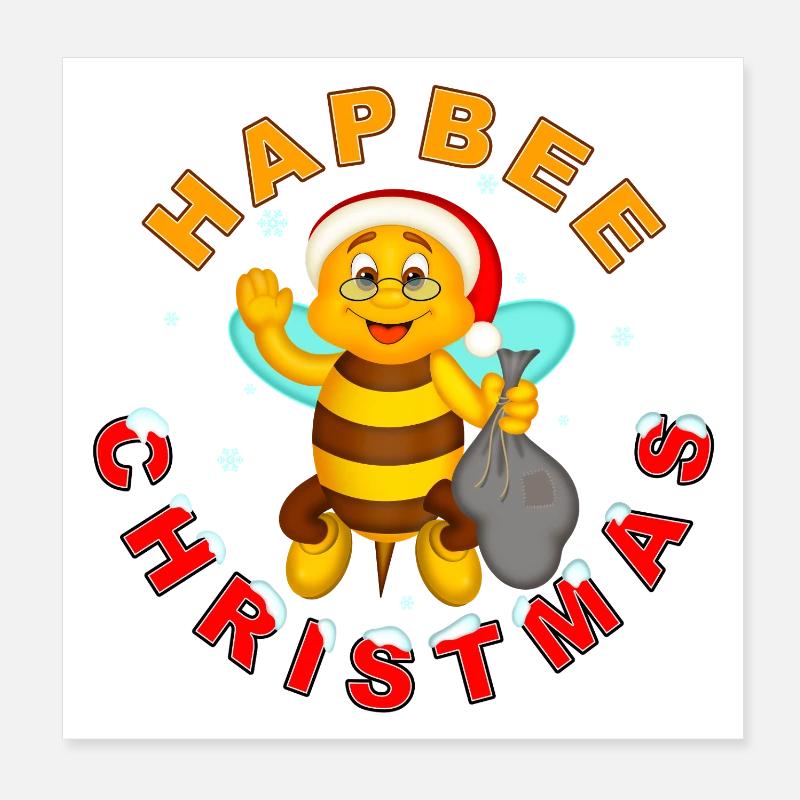 HAPBEE Noël avec texte 2 Poster 20 x 20 cm