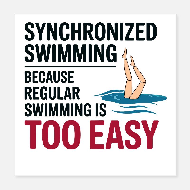 Motivation pour la natation synchronisée Poster 20 x 20 cm