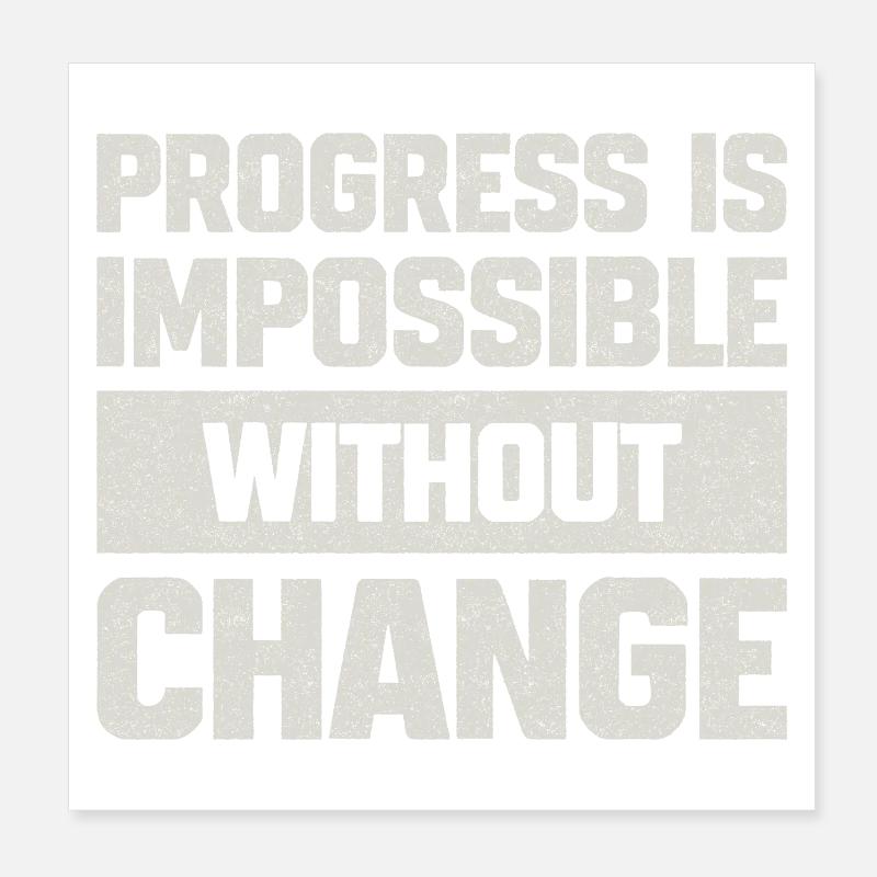 Motivational Quote on Gray Background Block Text Poster 8" x 8" (20x20 cm)