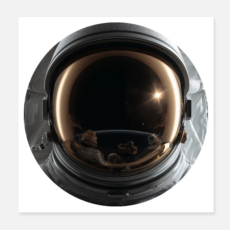 Space Astronaut Design Poster 8" x 8" (20x20 cm)
