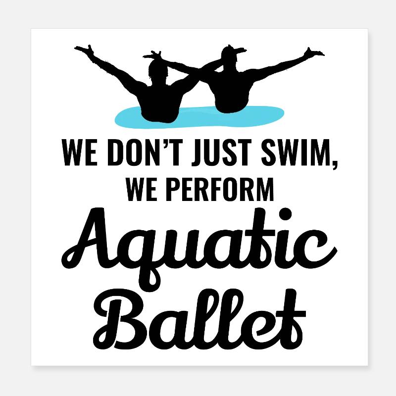 Natation synchronisée Poster 20 x 20 cm