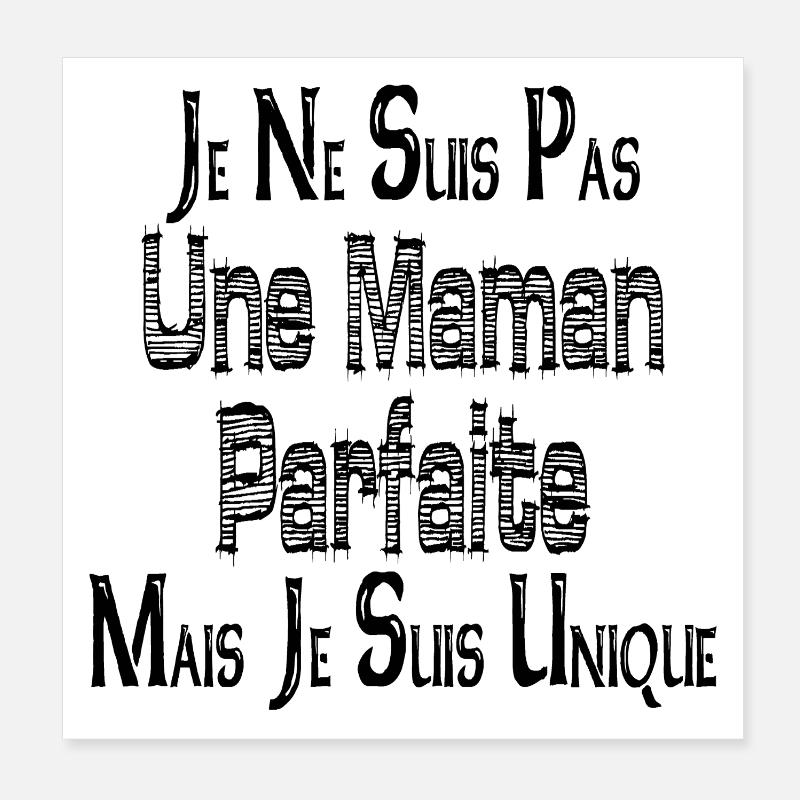 Keine perfekte Mutter, aber ich bin einzigartig Poster 20x20 cm