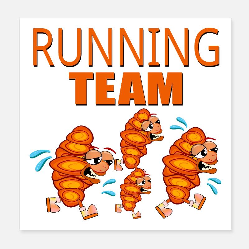 ÉQUIPE DE COURSE CROISSANTS GROUP Poster 20 x 20 cm