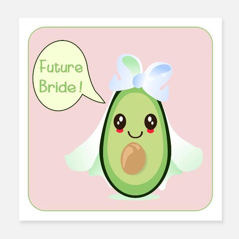 MARIAGE MIGNON AVOCAT FUTURE MARIÉE Poster 20 x 20 cm
