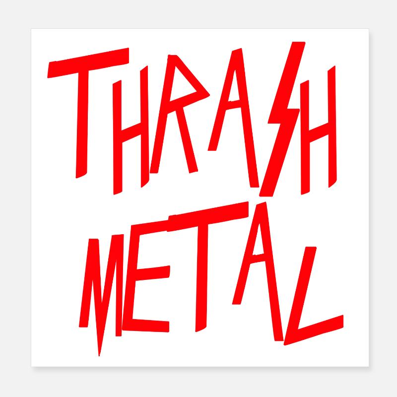 Thrash Metall Poster 20x20 cm