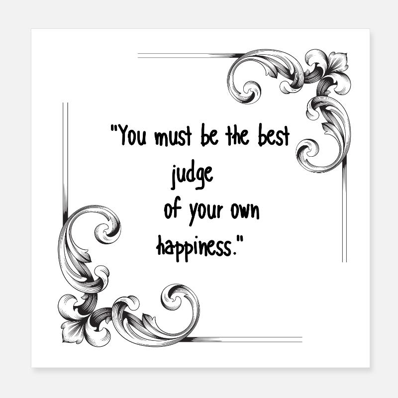 Cadeau citation Emma de Jane Austen - Poster 20 x 20 cm - blanc